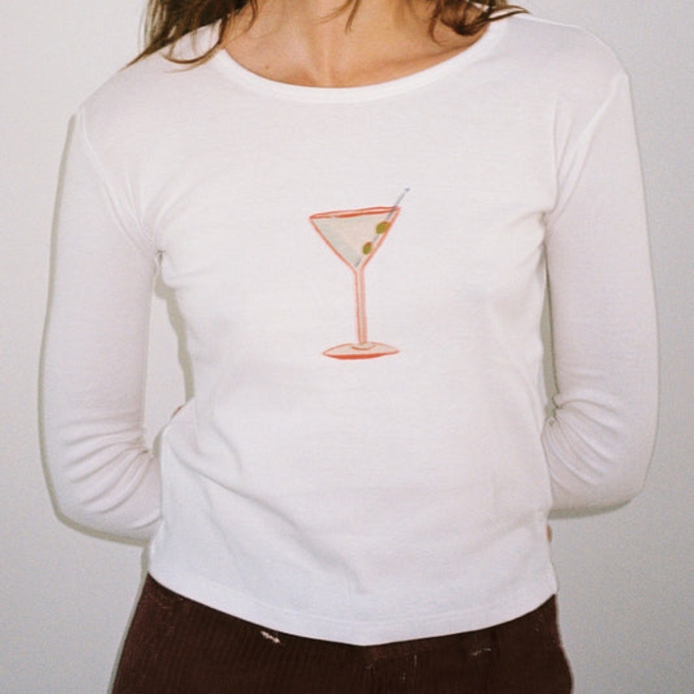 Lisa Says Gah! Martini Long Sleeve Top